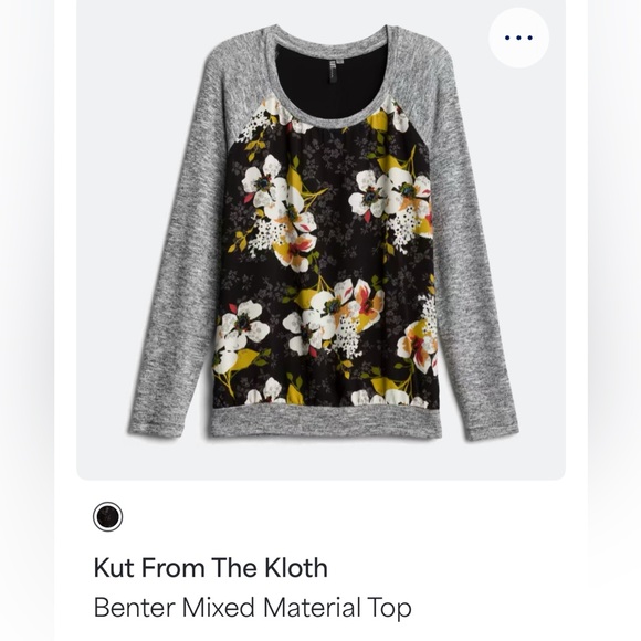 Kut From The Kloth Benter Mixed Material Top Sz S - Picture 1 of 6